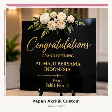 Papan Bunga Akrilik Buru Selatan